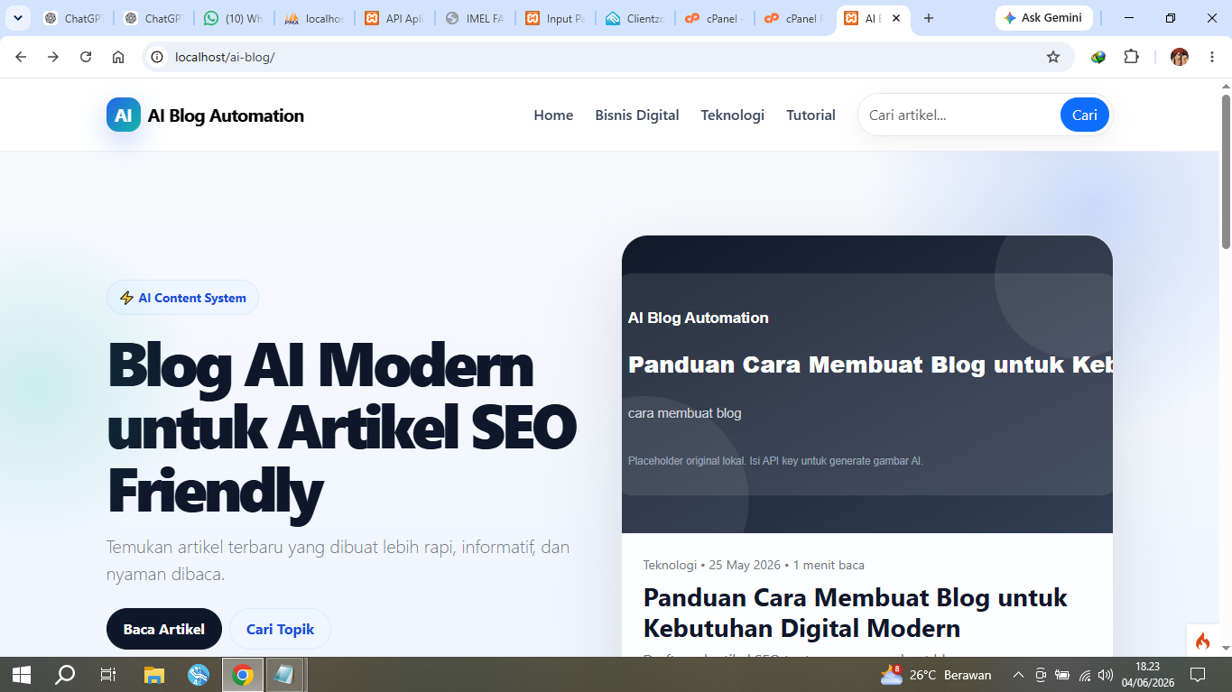 Script Blog AI Otomatis untuk Membuat Artikel SEO Lebih Cepat dan Praktis