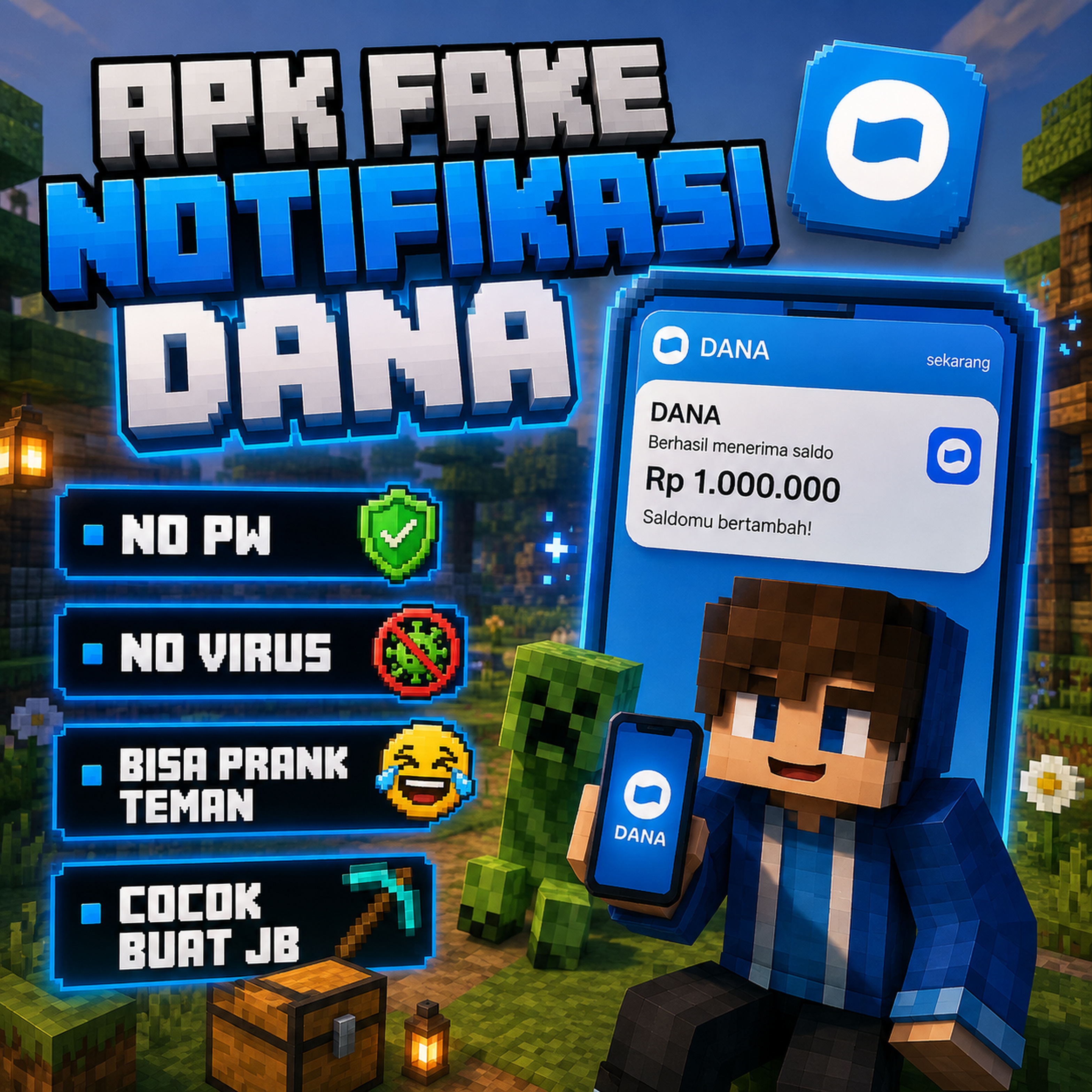 Preview Apk fake notifikasi dana