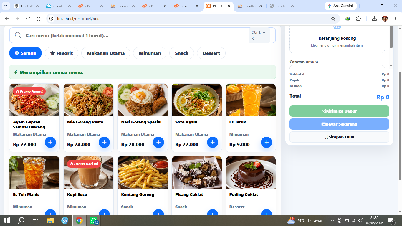 POS Menu